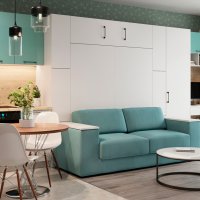 Шкаф-кровать с мягким изголовьем  39