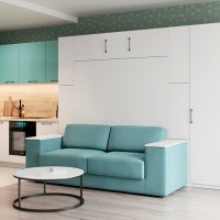 Шкаф-кровать с мягким изголовьем  39