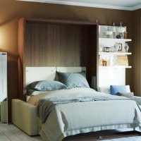 Шкаф-кровать двуспальная с диваном  40