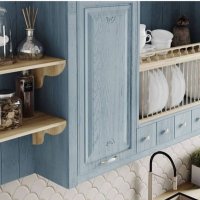 Голубая кухня в стиле прованс